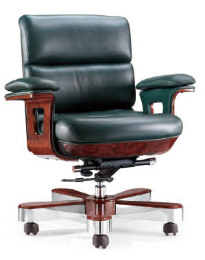 Executive Chair Genuine Leather Green DES-B020-G